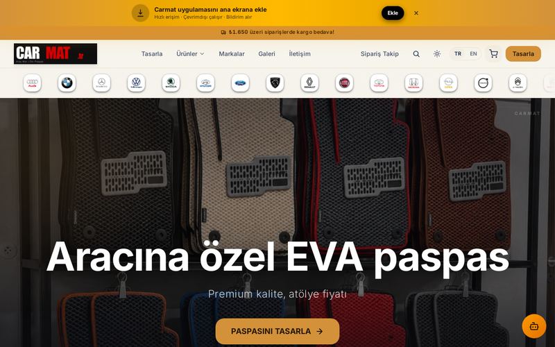 Carmat — live product screenshot